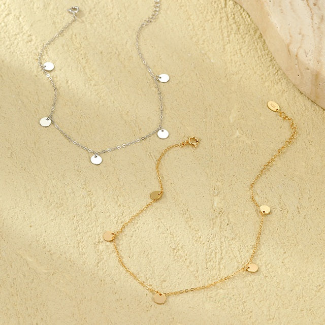 Golden Disk Anklet