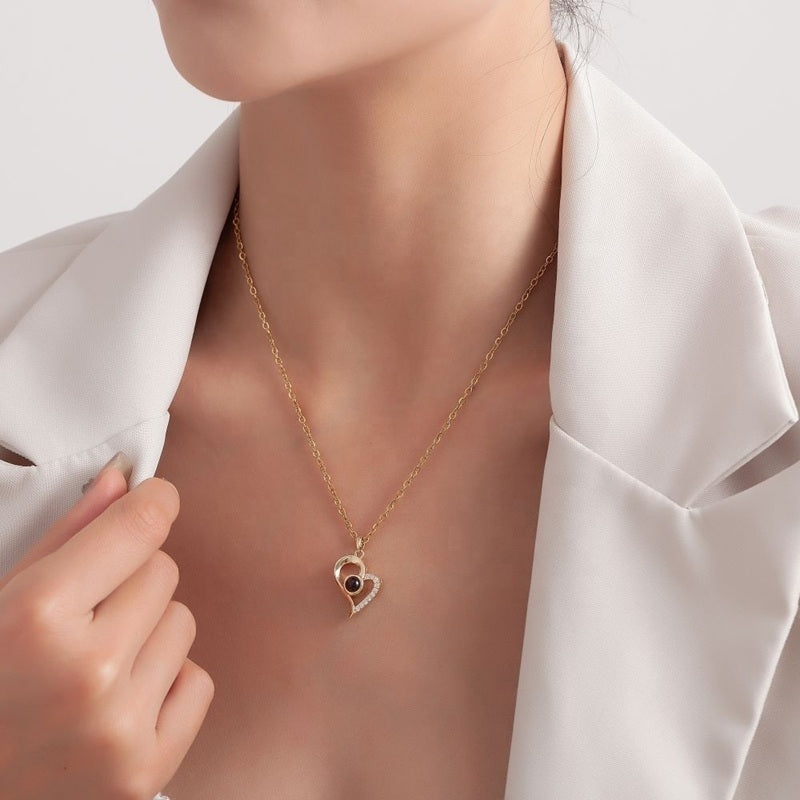 Love Lens Heart Necklace