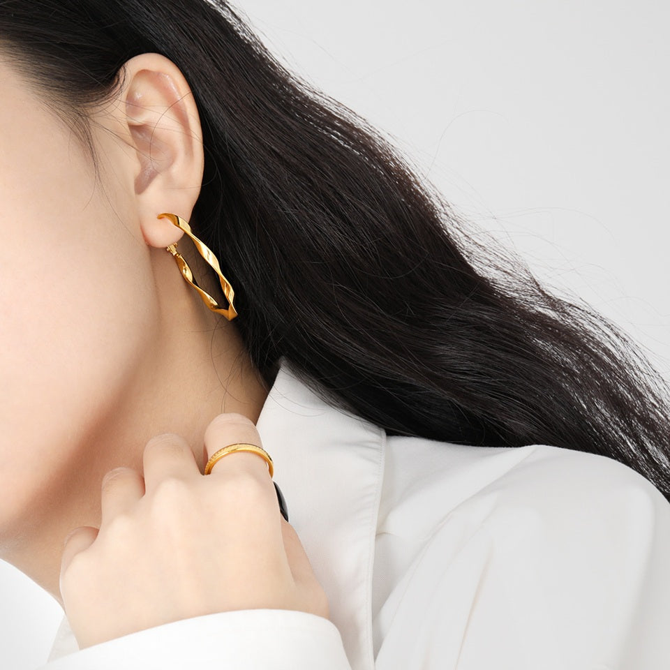 Golden Whirl Hoops