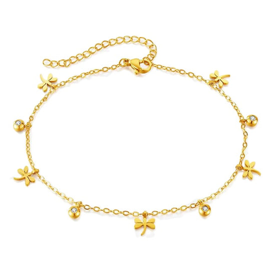 Diamante Dragonfly Anklet